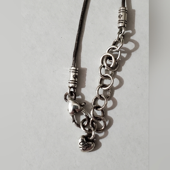 Brighton Mingle Scroll reversible necklace silver snake chain 18" - Picture 4 of 12